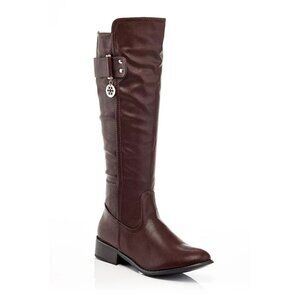 Henry Ferrera Deture 100 Women's Knee-High Boots Size 12 Red faux leather boots